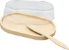 Holz-Butterdose Mit Glaseinsatz Butterbehälter Mit Messer Produktbild-Vorschau 1