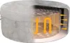 A cutaway diagram of a round inflatable hot tub, showing internal heating and water circulation. Produktbild-Vorschau