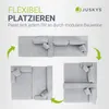 Juskys Sofa Coredo - Hellgrau, moderne Couch aus Cord mit Produktbild-Vorschau 3