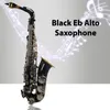 Schwarzes Eb-Altsaxophon, Saxophon-Messingkorpus, weiße Produktbild-Vorschau 5