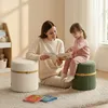 Set da 2 pouf in velluto verde oliva, morbidi pouf con Anteprima dell’immagine prodotto 2