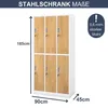 Umkleideschrank Spind IGOR 6 Abteile Etikettenhalter Produktbild-Vorschau 2