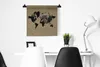 MuchoWow® Wandteppich Wandbehang Weltkarte - Elefant - Produktbild-Vorschau 3
