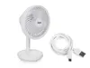 Nabíjateľný stolný ventilátor Biely Náhľad obrázku produktu 10