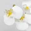 künstliche Orchidee, Phalaenopsis in rundem silbernen Topf Produktbild-Vorschau 3