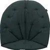 A dark gray tufted cushion with a fan-like shape. Produktbild-Vorschau