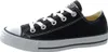 A black Converse All Star shoe shown from the side. Voir les images du produit