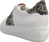 Paul Green Damen Low Sneaker Weiß Beige Leder Textil Animal Produktbild-Vorschau 4