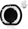 A close-up of a black and clear plastic dustbin lid for a vacuum cleaner, with a small inset image of a vacuum cleaner. Produktbild-Vorschau