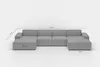 Wohnlandschaft U-Form CELES PREMIUM in Stoff Ascot Bukla Produktbild-Vorschau 2