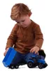 van der Meulen Spielzeugtraktor blau mit Anhänger Bauernhof Produktbild-Vorschau 5