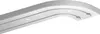 A close-up, angled view of a white and gray curved curtain rail system against a white background. Produktbild-Vorschau