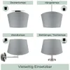 Wogati® Premium Lampenschirm E14/E27 Baumwolle |Ecru / Produktbild-Vorschau 3