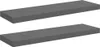 vidaXL Schweberegale 2 Stk. Hochglanz-Grau 80x23,5x3,8 cm Produktbild-Vorschau 1