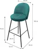 ML-Design set di 2 sgabelli da bar Rivestimento in tessuto Anteprima dell’immagine prodotto 6