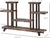 Outsunny Blumenständer, Pflanzenregal, Vierstufiges Produktbild-Vorschau 3