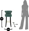 FURNLUX Barová stolička Luxy Green 46cm / Hlavná farba: Náhľad obrázku produktu 11