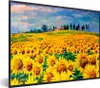 MuchoWow® Gerahmtes Poster Ölfarbe - Gemälde - Blumen - Produktbild-Vorschau 1