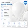 50x balóny balóny balón vzduch, hélium biela svadobná Náhľad obrázku produktu 2