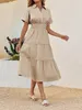 Damenkleid, extra lang, plissiert, mehrlagig fließendes Produktbild-Vorschau 2