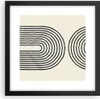 Gerahmtes Poster - Schwarzer Rahmen - Linien Oval Produktbild-Vorschau 1
