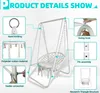 CCLIFE Hängesessel mit Gestell Kissen Hängeschaukel Produktbild-Vorschau 6