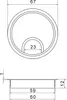 2er Set sossai Metall Kabeldurchlass Ø60mm in Aluminium Produktbild-Vorschau 5