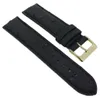 Herzog Echt Strauß Uhrenarmband schwarz Leder Ton in Ton Produktbild-Vorschau 2