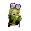 LED-Solar Figur „Magic Eyes“ Frosch – Dekorative Produktbild-Vorschau 1