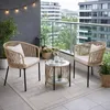 Balkonset Gartenset Bistro Set Gartenmöbel Set Outdoor Rope Produktbild-Vorschau 1