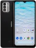 A black Nokia G22 smartphone is shown from the front and back, displaying its screen with apps and the date. Podgląd zdjęcia produktu