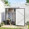 Kompakter Metall-Geräteschuppen mit Pultdach, 100 x 103 x Produktbild-Vorschau 1