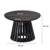 Couchtisch 60x60x41 cm Mango Massivholz Schwarz Sofatisch Produktbild-Vorschau 4