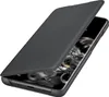 A black flip case for a smartphone is shown from a diagonal angle with the cover open. Náhled obrázku produktu
