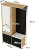 Sweiko Ensemble d'armoires élégant en noir et couleur bois Voir les images du produit 4
