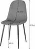 Chaise COMO - velours noir x 2 Voir les images du produit 6