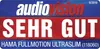 A marketing badge from AudioVision magazine awarding a product "SEHR GUT" (Very Good). Produktbild-Vorschau
