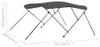 vidaXL Bimini Top se 3 příčlemi antracit 183x180x137 cm Náhled obrázku produktu 8