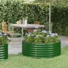 vidaXL Hochbeet Verzinkter Stahl 100x100x36 cm Grün Produktbild-Vorschau 2