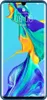 A smartphone with a colorful abstract wallpaper displayed on its screen, framed by a blue case. Voir les images du produit