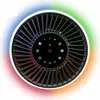 A top-down view of an air purifier with a circular control panel and illuminated LED ring. Produktbild-Vorschau