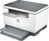 A white and gray HP printer with a document partially fed into the input tray and another document in the output tray. Anteprima dell’immagine prodotto