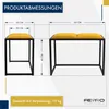 Žlutá lavice 64,5 cm – Ručně vyrobený věšák ve stylu Náhled obrázku produktu 3