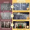 Flocon de neige LED Guirlande lumineuse blanche Rideau Voir les images du produit 3