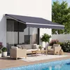 VEVOR Tenda da Sole Retrattile Manuale 300 x 250 cm uso Anteprima dell’immagine prodotto 3