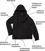 Mivaro Herren Softshelljacke mit Kapuze in Schwarz - Produktbild-Vorschau 4