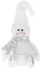 SPRINGOS Schneemann, sitzende Figur, 40 cm, Silberfarbe, Produktbild-Vorschau 1