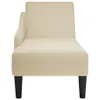 vidaXL Chaiselongue mit Kissen und Rechter Armlehne Creme Produktbild-Vorschau 3