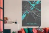MuchoWow® Poster Blau - Deutschland - Karte - Stadtplan - Produktbild-Vorschau 3