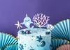Kuchen Topper Narwal 10-15,5cm blau irisierend 4er Set Produktbild-Vorschau 5